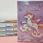 Unicorn Temalı A6 Not Defteri , Ayraçlı Ajanda - Pembe