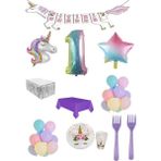 Unicorn Temalı Doğum Günü Parti Seti 1 Yaş