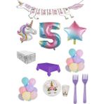 Unicorn Temalı Doğum Günü Parti Seti 5 Yaş