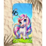 Unicorn Temalı Plaj Havlusu Çok Renkli
