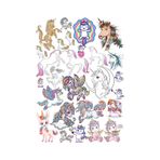 Unicornlar Sticker Set 1 25 Parça Telefon, Tablet, Defter, Laptop Sticker