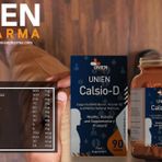UNIEN Pharma Calsio-D 90 Tablet / Kalsiyum, Magnezyum, Çinko, Manganez, Bakır, Vitamin D3, Vitamin K2, L-Lizin, Vitamin C, Bromelain, Bor, Balık Yağı, Metil Sülfonil Metan ve Zerdeçal Ekstresi İçeren Takviye Edici Gıda