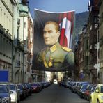 Üniformalı Gazi Mustafa Kemal Atatürk Poster Dış Cephe Bayrak -400x600cm - 4x6metre