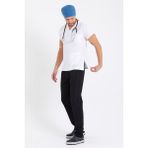 Uniforms Likralı Doktor Hemşire Stajyer Öğrenci Ameliyathane ve Sağlık Çalışanları Için Beyaz Erkek Tek Üst Forma - 2XL