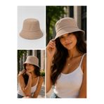 Unify Brand Bej Bucket Kova Şapka Unisex Balıkçı Şapka Günlük Kullanım