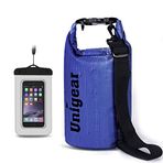 Unigear Dry Bag, su geçirmez çanta ile cep telefonu Dry Çanta ve uzun ayarlanabilir omuz askısı için bot ve kano,, balık tutma, rafting, yüzme, kamp ve Snowboard 10L Mavi