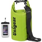 Unigear Kuru Çanta 2L/5L/10L/20L/30L/40L Telefon Kılıfı ve Uzun Ayarlanabilir Omuz Askısı ile Tekne/Kayak/Balıkçılık/Rafting/Yüzme/Kamp/Snowboard için su geçirmez çanta