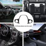 Uniicornns 3 Adet Karbon Fiber Renkli Direksiyon Simidi Kapağı Trim Dekoratif Çerçeve Ford Focus Escape Mk3 Kuga 2012-2015 Aksesuarları (Yurt Dışından) - Siyah