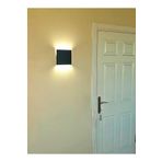 UNİKOM Dekoratif Çift Yönlü Duvar Aplik - 4w - Siyah Kasa - 19x17cm (6500K BEYAZ İŞIK) 6500K BEYAZ IŞIK