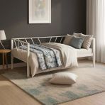 Unimet Alchera Daybed Tek Kişilik Sedir Metal Karyola - Beyaz (90X190 - 90X200)