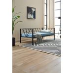 Unimet Alchera Daybed Tek Kişilik Sedir Metal Karyola Siyah