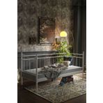 Unimet Alpas Daybed Tek Kişilik Sedir Metal Karyola 90x200 Beyaz (AHŞAP LATALI)