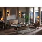 Unimet Ariane 120x200 CM Siyah Ahşaplı Tek Kişilik Metal Karyola