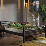 Unimet Asos Siyah 160x200 cm Çift Kişilik Ferforje Metal Karyola