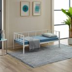 Unimet Atlas Tek Kişilik Metal Karyola, Daybed, Divan, Sedir 90X190 - Beyaz