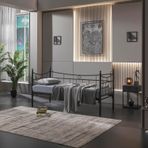 Unimet Daily Daybed Tek Kişilik Sedir Metal Karyola Siyah