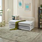 Unimet Forte Yavrulu Daybed-Çift Tek Kişilik Beyaz Metal Karyola