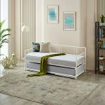 Unimet Forte Yavrulu Daybed Tek-çift Kişilik Metal Karyola+yatak Seti - Beyaz