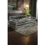 Unimet Glory Yavrulu Daybed Tek-çift Kişilik Sedir Metal Karyola Yatak Seti Beyaz