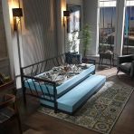 Unimet Glory Yavrulu Daybed Tek Ve Çift Kişilik Sedir Metal Karyola Siyah
