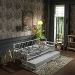 Unimet Glory Yavrulu Karyola Daybed Tek-Çift Kişilik Metal Karyola Beyaz - 90 x 200 cm