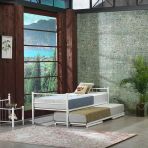 Unimet İkiz Tek-Çift Kişilik Metal Karyola Beyaz 80X200-90X200