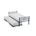 Unimet İkiz Tek-Çift Kişilik Metal Karyola Siyah 80X200-90X200