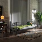 Unimet Lalas Daybed Tek Kişilik Sedir Divan Metal Karyola 90x200 - Siyah