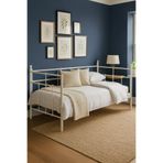 Unimet Lalas Daybed Tek Kişilik Sedir Metal Karyola 90x200 Beyaz (AHŞAP LATALI)