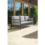 Unimet Lalas Dk Metal Sofa Sedir 70x200 Üçlü Koltuk Siyah-füme (AHŞAP LATALI)