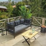 Unimet Lalas Metal Sofa Sedir Bahçe Koltuğu 90 x 200 cm - Antrasit