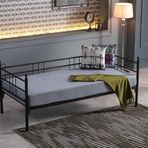 Unimet Soho Daybed Tek Kişilik Siyah Metal Karyola