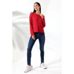 Union And Joy Kayık Yaka Triko Kadın Fuşya Kazak - Standart