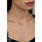Union Swarovski Zirconia Kadın Türk Bayrağı Gümüş Kolye