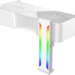 Uniontang Beyaz RGB Grafik Kartı GPU Destek Braketi, Tek Yuvalı Kartlar, 5V 3PIN ARGB LED'li Destek Ekran Kartı Tutucu Braketi, Eloksallı Havacılık Alüminyum (W Serisi)