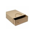 Unipak 21x10,7x37,2 cm Esmer Çekmeceli Ayakkabı Kutusu 20 Adet