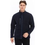 Uniprom Erkek Polar Ceket Tam Fermuarlı 3 Cepli Lacivert - 4XL