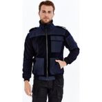 Uniprom Erkek Polar Ceket Tam Fermuarlı 7 Cepli Siyah S-Gard Model - XL - Lacivert