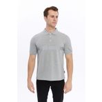 Uniprom Erkek Polo Yaka Reflektörlü Tişört Gri Melanj