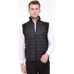 Uniprom Erkek Şişme Yelek Su ve Rüzgar Geçirmez Ray Desen Siyah - XS