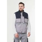 Uniprom Iş Yeleği Astarlı Kışlık 7-7 Kumaş 5 Cepli Gri Erkek - 2XL