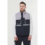 Uniprom Iş Yeleği Astarlı Kışlık 7-7 Kumaş 5 Cepli Lacivert Erkek - 2XL