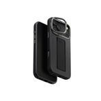 Uniq Apple Iphone 17 Pro Heldro Pro Magsafe Standlı Deri Kılıf Siyah