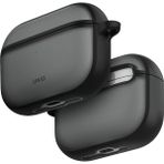 UNIQ Better By Design Airpods Pro 3 Kılıf Şık Koruyucu Mat Parmak Izi Tutmaz Kablosuz Şarj Destek Hang Alüminyum Karabina - Siyah