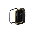 UNIQ Better By Design Apple Watch ile Uyumlu 41mm Moduo Serisi Ekran Koruyucu, Değiştirilebilir 2'li Çerçeve, Siyah