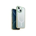 UNIQ Combat Duo Telefon Kılıfı iPhone 15 ile Uyumlu, MagClick Manyetik Şarj Uyumlu (Deniz Yeşili Yumuşak Sarı)