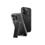 UNIQ Heldro Mount + iPhone 15 Pro Max ile Uyumlu Telefon Kılıfı (Gri)