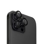 Uniq iPhone 16 Pro-16 Pro Max Optix Alüminyum Siyah Kamera Lens Koruyucu