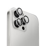 Uniq iPhone 16 Pro - 16 Pro Max Optix Simli Alüminyum Beyaz Kamera Koruyucu