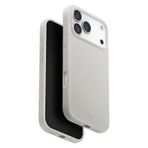 UNIQ iPhone 17 Pro Max ile Uyumlu Lino Serisi Kılıf, MagSafe, Sıvı Silikon, Parmak İzi Tutmayan, Gri
